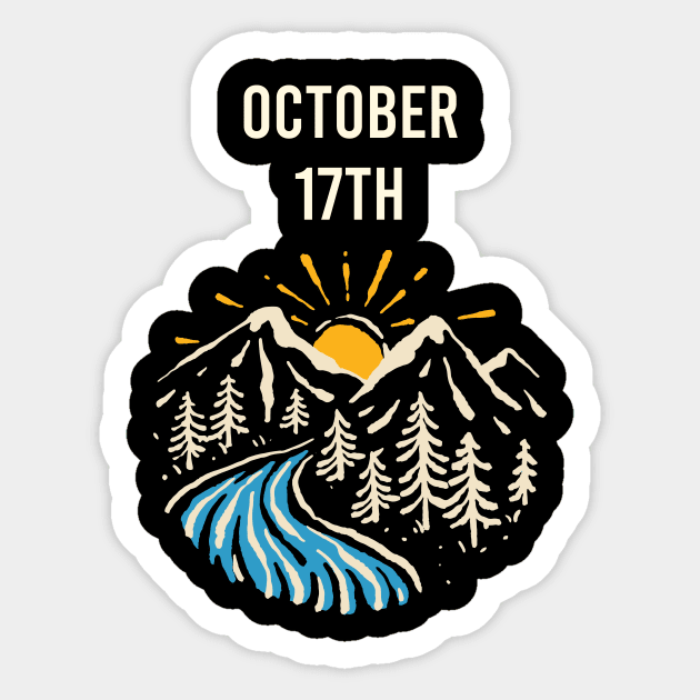 Landscape October 17th 17 Sticker by blakelan128